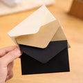 Wholesale Classic White Black Kraft Blank Paper Envelope Vintage European Style Mini Window Envelopes for Gift Card