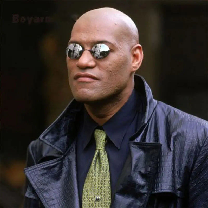 Boyarn Fashion Uv400 Mini Rimless Sunglasses Clip on Nose Round Lens Hacker Empire Matrix Morpheus Vintage Men Glasses Eyewear
