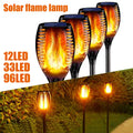 96led Realistic Dancing Flames Abs Ip65 Waterproof Outdoor Garden Lawn Lamp Solar Torch Light With Flickering Flame