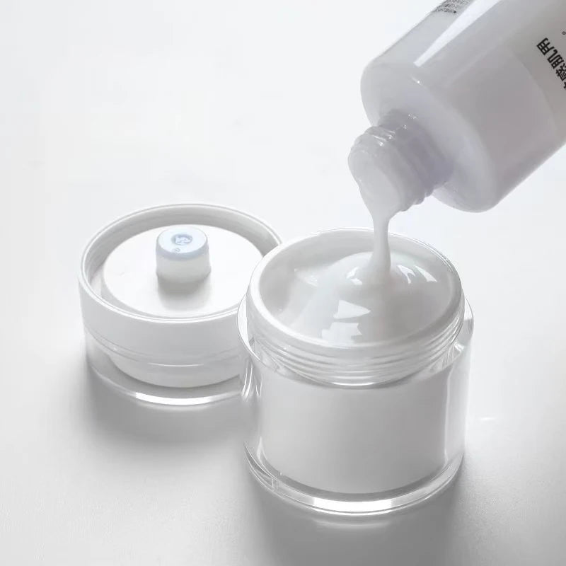 Wholesale 15ml 30ml 50ml 100ml Airless Cream Jar Top Press Liquid Cosmetic Lotion Sunscreen Bottle Plastic Container Reusable