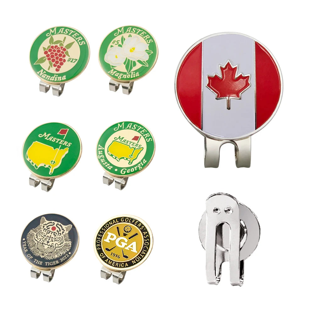Magnetic Iron Golf Cap Marker 1Pcs Various Styles Removable Divot Tool Enamel Perfect Gift Golf Lovers Drop Ship Available