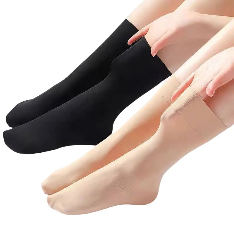 Customized 70D Black Velvet Short Nylon Socks Breathable Comfortable Knitted Women's Stockings Transparent Sexy Style