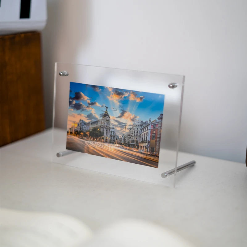 Transparent Acrylic Photo Frame Postcard Display Frame Assembled Photo Frame Desktop Placement