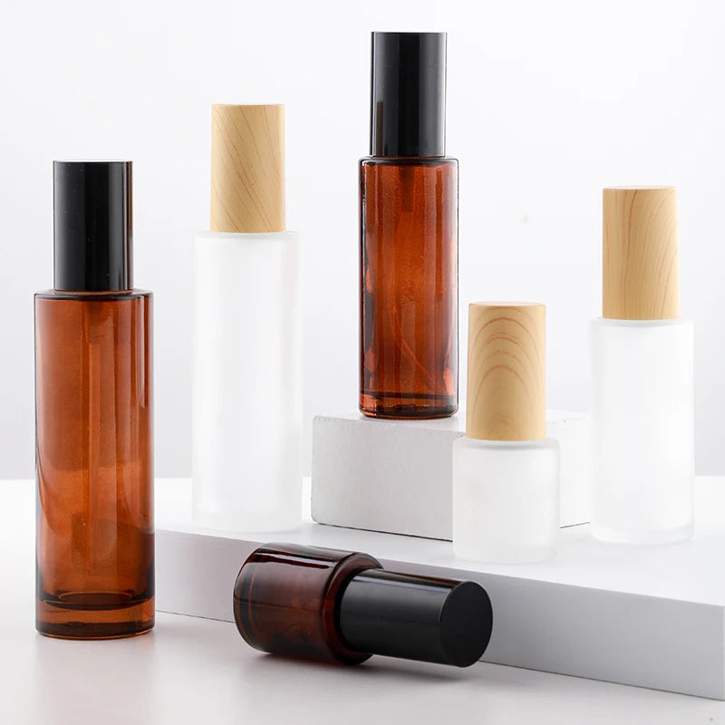 Glass Travel Bottles  Pump Bottles Lotion Dispenser Bottle for Essential Oil Blends Cream Lotion Shampoo