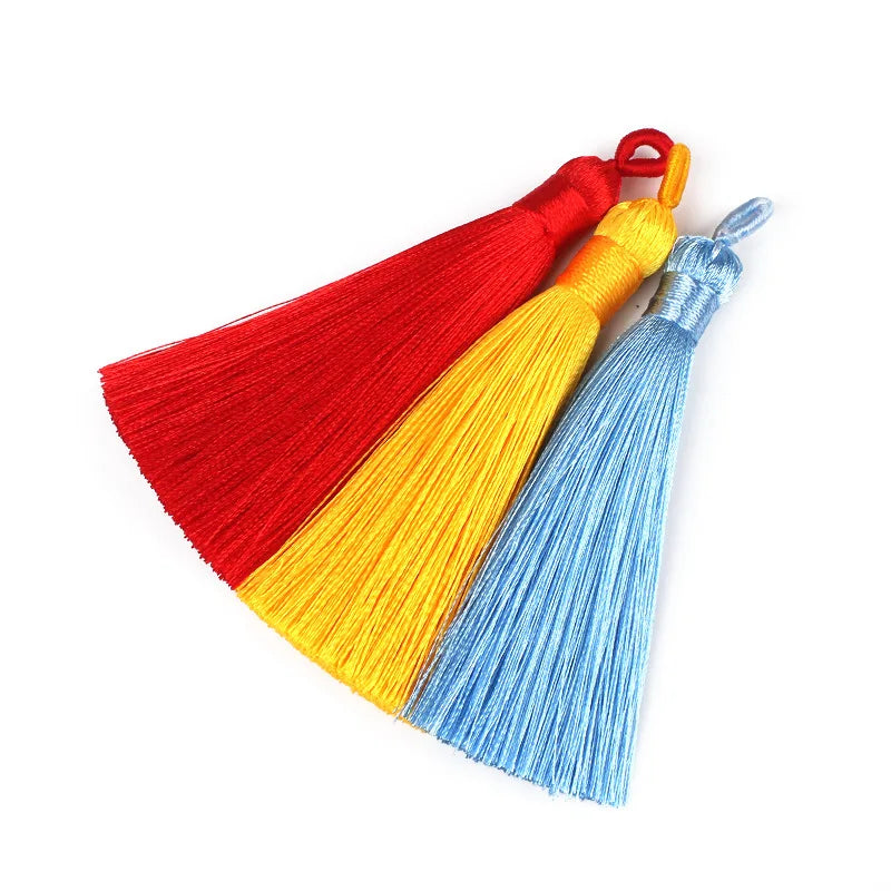 New Fashion Design Solid Color 6-8cm 100% Polyester Tassels Jewelry DIY Decoration for Curtain & Garment