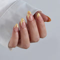 BTArtbox XCOAT French Tip Press on Nails Handmade Wholesale Short Almond Soft Gel Summer False Fake Nails Press on With Glue