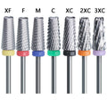 3/32'' Carbide Nail Drill Bits 5in Professional Milling Tungsten E File Prep Tapered Barrel Nail Set Manicure Drill Bits Set