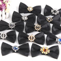Mens Black Bowtie Luxury Rhinestones Bow Ties for Men Suits Accessories Fashion Butterfly Knot Male Tuxedo Wedding Party Cravats