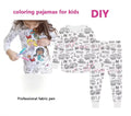 Children Pajamas Stick Figure Custom DIY Coloring Kids Pajamas Cotton Toddler Boys and Girls Pjs Sleepwear Set for Kids
