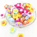 500g DIY Craft Big Sunflower Star Heart Shaped Acrylic Beads Jewelry Accessories Hole Loose Beads for Bracelet Making