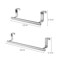 Modern Metal Towel Rack Over Kitchen Cabinet Door Hanging Holder Bathroom Shelf Organizer Long Wall Hook