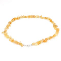 50cm Length 925 Silver Lobster Citrine Garnet Stone Natural Gemstones Chips Cotton Thread Necklace