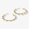 LOZRUNVE 925 Sterling Silver Simple Prong Setting Diamond CZ Delicate Medium Hoop Earring