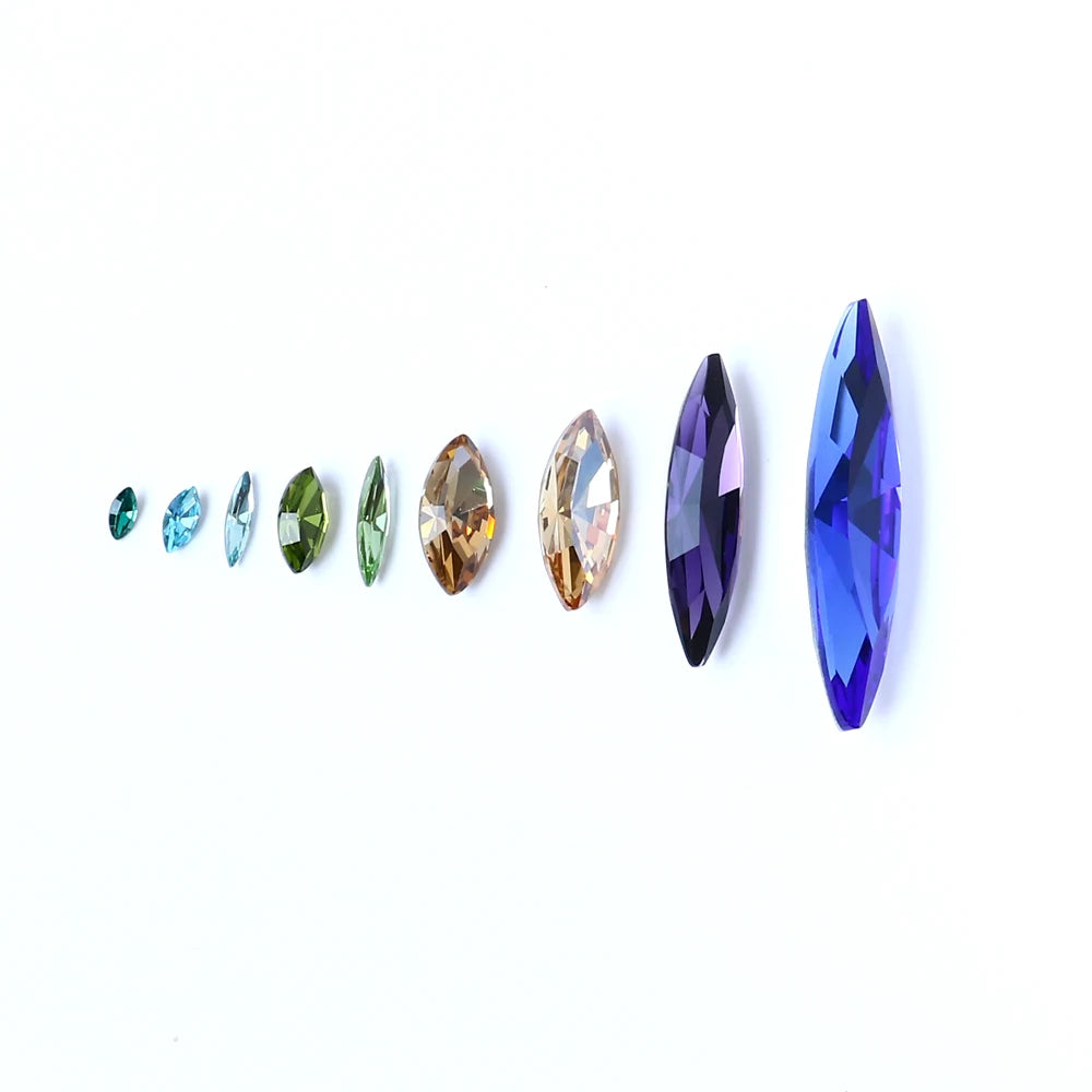 Dongzhou Navette Shape Glass Rhinestones K9 Crystal Fancy Stone Wholesale Lead-free Crystal Beads for Jewelry Diy Accessories