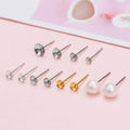Jewelry Findings Headpins 925 Sterling Silver Earring Bowl Pin Crystal Pearl Semi-finished Earring Pin