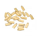 Custom Metal Geometric Labels Designer Gold Stainless Steel Engraved Brand Logo Blank Charm Pendant for DIY Jewelry Making