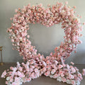 Wedding Proposal Quinceanera Decor Flower Centerpieces Hot Pink Flower Arrangement Heart Shaped Arch Backdrops for Party Events