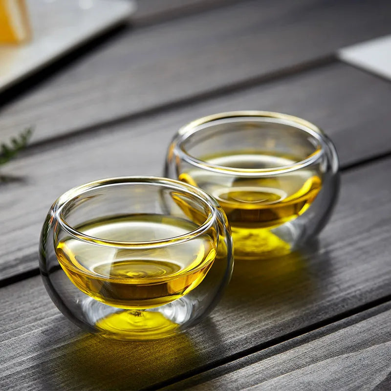 Hot Selling Products 2025 BPA Free Handmade Clear Transparent High Borosilicate Double Wall Glass Ware Shot Cup for Tea & Coffee