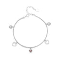 New Fashion Female Jewelry Heart-shaped Crystal Heart Bracelet Valentine's Day Gift for Girls