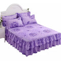 39 Colors New Wedding Housewarming Gift Floral Fitted Sheet Cover Graceful Bedspread Lace Fitted Sheet Bedroom Bed Cover Skirt