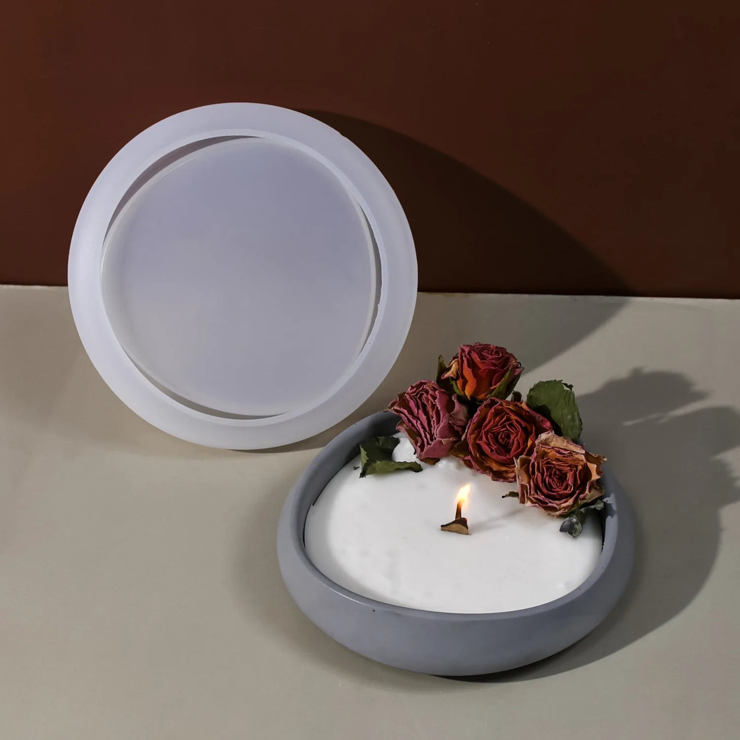 Diy Drip Glue Mold Irregular Wave Plate Silicone Mold Gypsum Aromatherapy Candle Storage Box