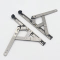Modern Design 4-Bar Hinge Window Hardware Satin Finish Stainless Steel 304 & Nylon Friction Stay Projecting Arm for Hotels