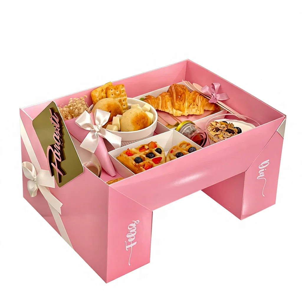 Luxury Cake Packaging Hot Pink Cardboard Stand up Catering Cake Box Christmas Birthday Table Party Bakery Gift Box MegaBDM