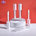Yueshunxing Custom 5.8ml Round Pink White Big Brush Empty Plastic Lip Gloss Packaging Makeup Lipgloss Tube