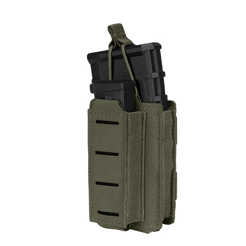 IDOGEAR New Arrival Magazine Pouch Elastic Tactical Open Top MOLLE Single Mag Pouches for for  5.56mm & 9mm Mags