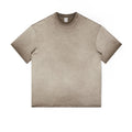 Men Heavyweight Oversize Crop Boxy Cotton Unisex Heavy Weight Tee Custom Logo Distressed Vintage Faded Boxy Acid Wash T Shirt