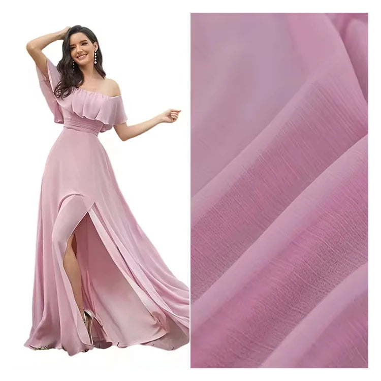 Factory Custom Printing 100% Polyester Crepe Chiffon Georgette Fabric for Women Chiffon Dress