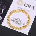 Fashion Men's Luxury 8mm 925 Sterling Silver Pass Diamond Tester 1 Row VVS Moissanite Iced Out Cuban Link Bracelet