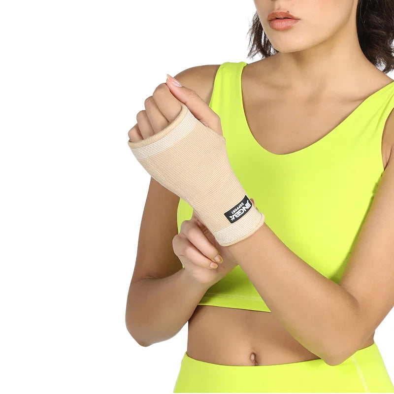 JINGBA OEM/ODM Factory Price Beige Compression Wrist Support Hand Brace for Work Badminton Fitness Golf Tennis