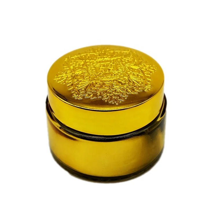 150ml 200ml Custom Silver Glass Jar with Silver Lid for Skincare Cream High-end Eye Cream Glass Jar for Face Cream for Salves