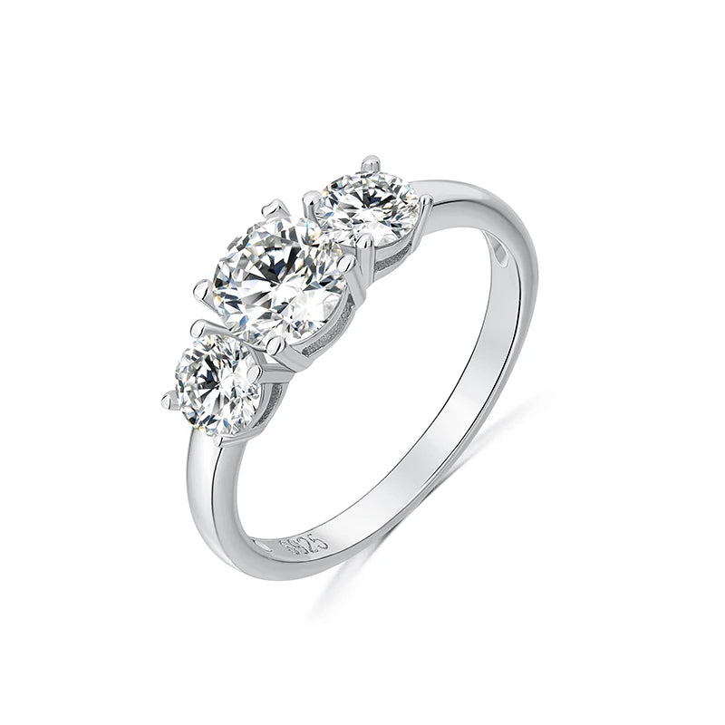 Moissanite Ring 925 Sterling Silver Jewelry GRA Certified VVS Exquisite Moissanite Women's Engagement Ring