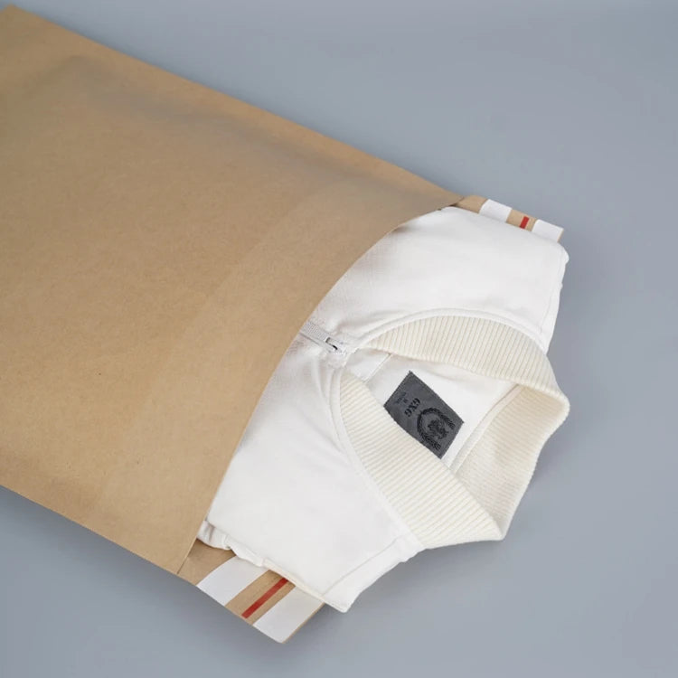NO TARIFF Eco Friendly Biodegradable 4 Mil Thick Kraft Paper Mailer Bags for Apparel Garment Clothing Packaging Compostable