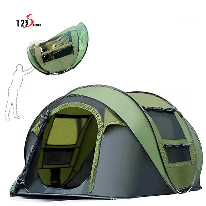 Buy Discount Luxury Outdoor Dome Double Layer Waterproof 4-5 Person Large Family Custom Camping Tents for Sale/