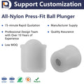 White Nylon POM Fasteners Positioning Beads Bumper Beads Press-In Spring-Loaded Beads Ball Plungers