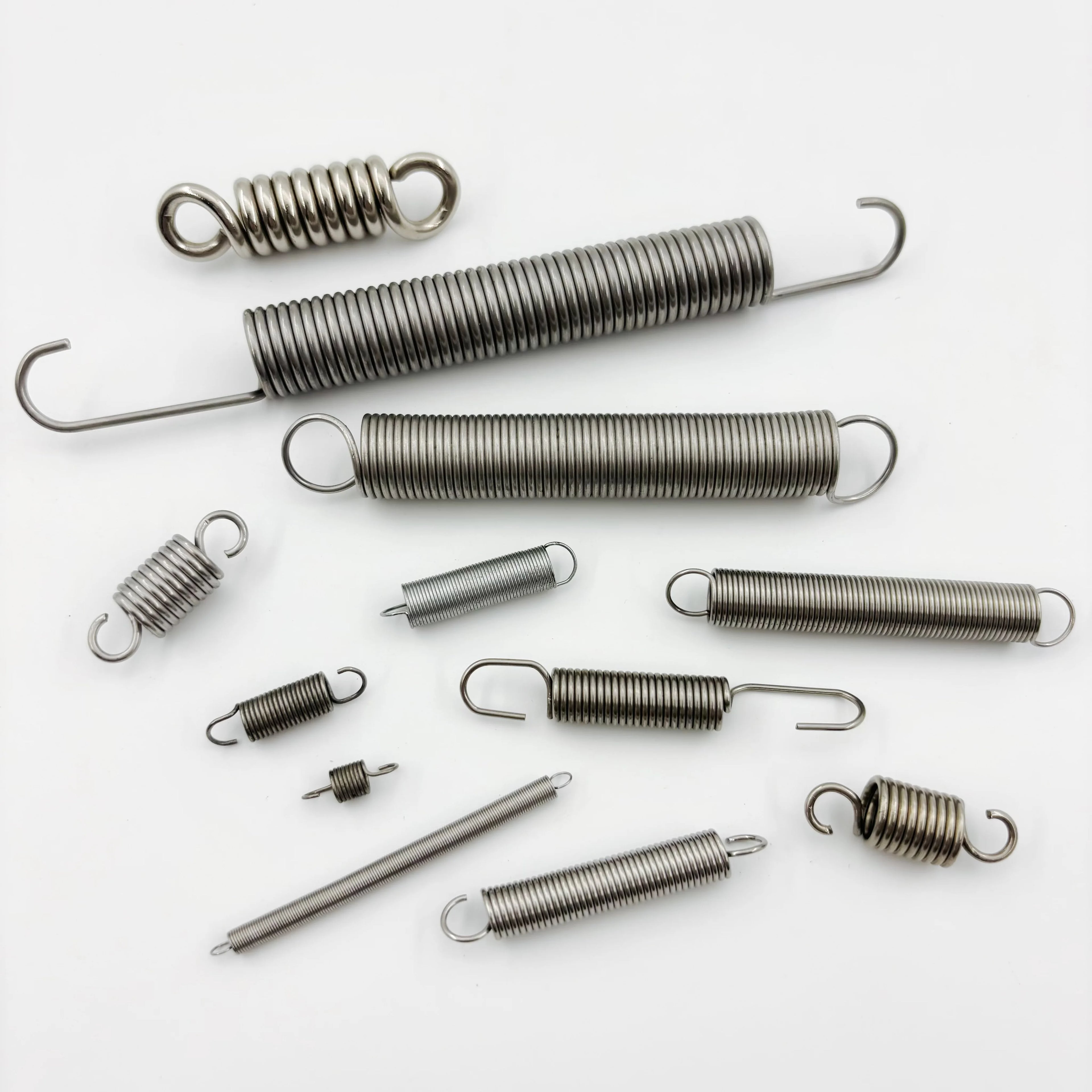 OEM Spring Steel Coil Industrial Tension Extension Spring Pilates Equipment Customized Length Hook Springs