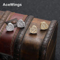 E021 Gold Plated CZ Charm Earrings with Heart Shape Hip Hop Iced Out Design Brass Setting