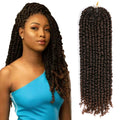 18 Inch Crochet Braid Passion Twist Hair Water Wave Crochet Braiding Hair Afro Curls Kinky Pre Twisted Passion Twist Hair