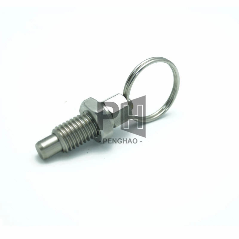 Stainless Steel Spring Loaded Screw Bolts Pin TF08011--M10 -Lift Ring Type Indexing Plunger Pin
