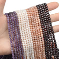 4mm Amethyst Sunstone Garnet Moonstone Natural Stone Beads 4mm Handmade Loose Gemstone Beads for Jewelry Bracelet Making