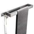 HONGDEC Premium Modern Brushed Stainless Steel Corner Bathroom Towel Holder with Wall-Mounted Rack and Hook