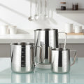 Stainless Steel Handheld Milk Frothing Jug with Modern Design Food Grade Different Capacity for Coffee Cappuccino Latte Art