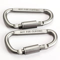 Aluminum D-Ring Locking Carabiner Clip Heavy Duty Carabiners with Electrolytic Finish for Retail Industry Use