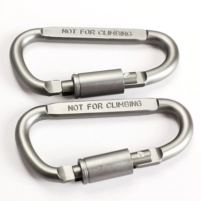 Aluminum D-Ring Locking Carabiner Clip Heavy Duty Carabiners with Electrolytic Finish for Retail Industry Use