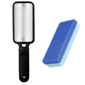 Professional 2-in-1 Stainless Steel Pedicure Kit - Portable Foot File & Dead Skin Scraper for Spa & Salon