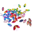 High Resin Rhinestones Flatback Gradient Jewelry Acrylic Stones Diamond-Shaped Sew-on Embellishments for Garment Decoration
