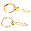 Wholesale Jewelry MAMA Letter Sterling Silver Trend Buckle Influencer Drop Earrings for Gifts
